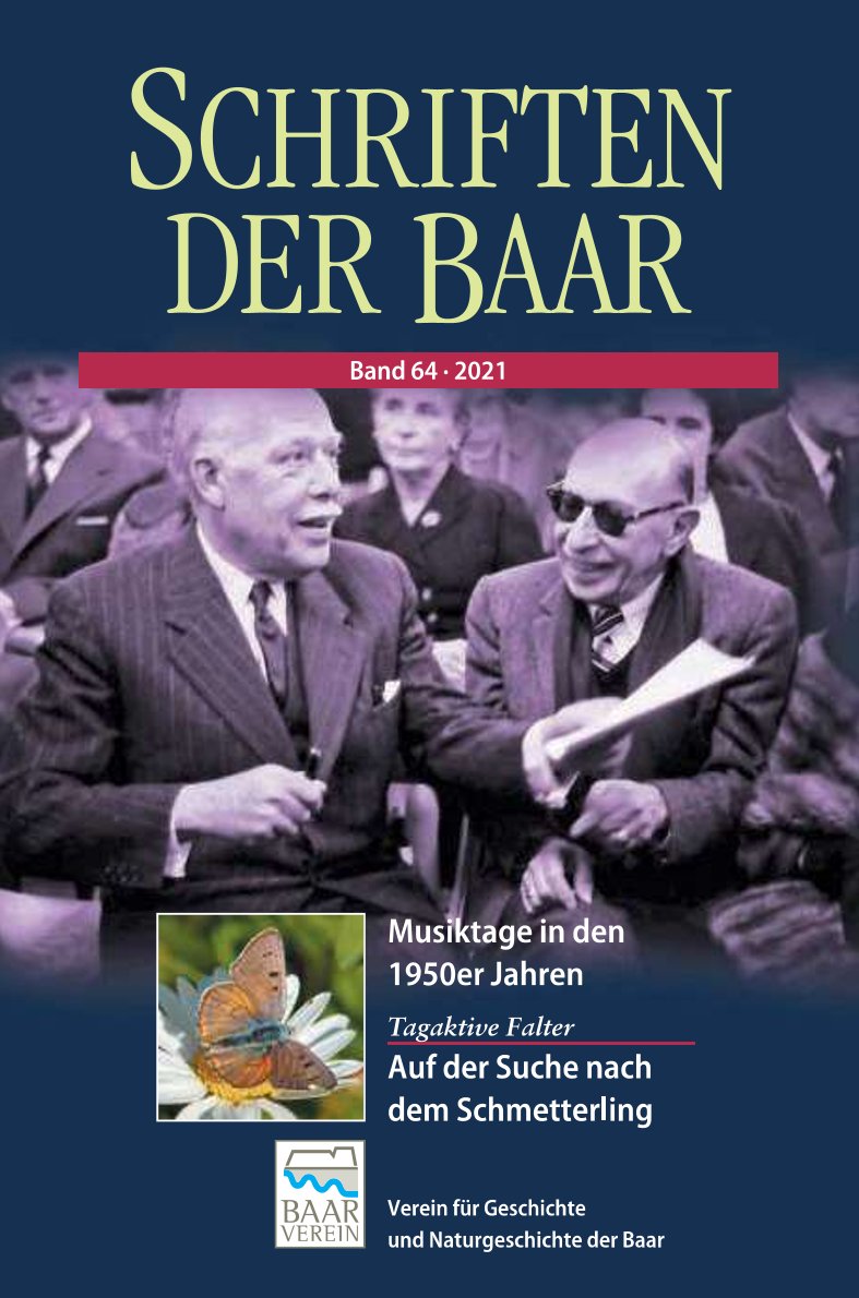 Das Bild zeigt das Cover der Zeitschrift Schriften der Baar 64