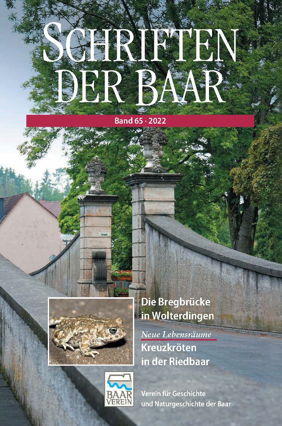 Das Bild zeigt das Cover der Zeitschrift Schriften der Baar 65