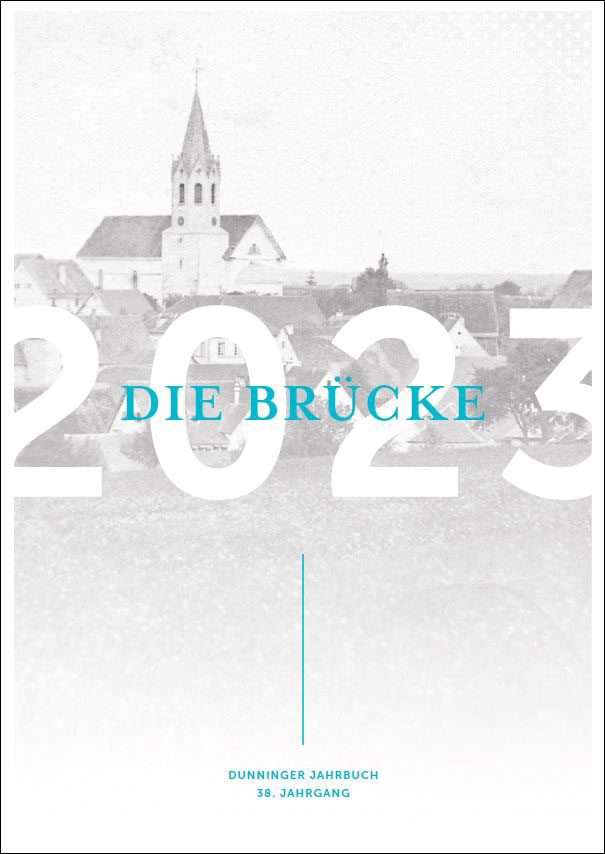 Das Bild zeigt das Cover des Jahrbuchs „Die Brücke“ von 2023.