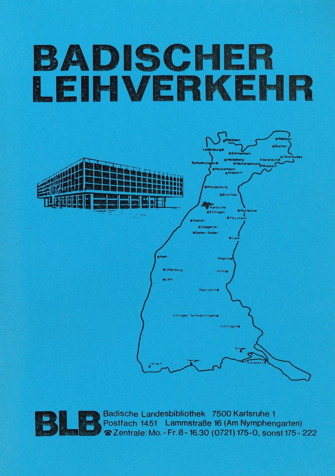 Blauer Badischer Leihverkehr Katalog von 1984.