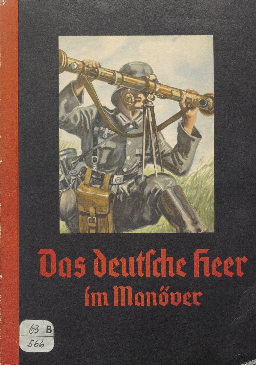 Einband des Sammelbildalbums „Das deutsche Heer im Manöver“.