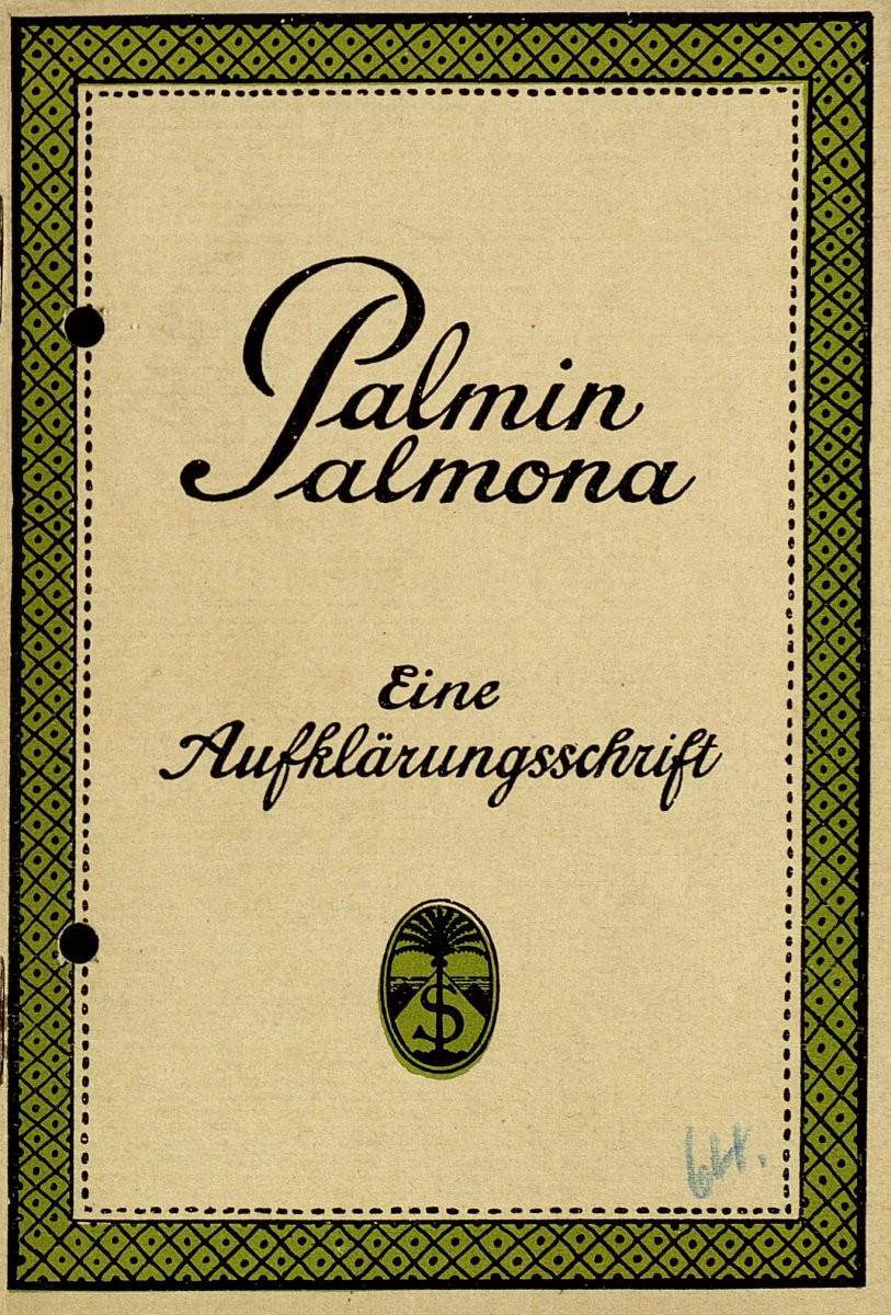 Einband des Buches „Palmin, Palmona: eine Aufklärungsschrift“.