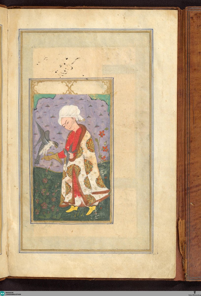 Die Abbildung zeigt eine Seite der um 1600 entstandenden Geschichte der Propheten und Herrscher in osmanisch-türkischer und persischer Sprache, aber geschrieben in arabischer Schrift.