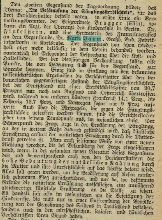 Die Abbildung zeigt einen Ausschnitt aus der Karlsruher Zeitung vom 23. September 1905.
